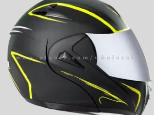 yellow & black glossy visor motorcycle helmet supplier