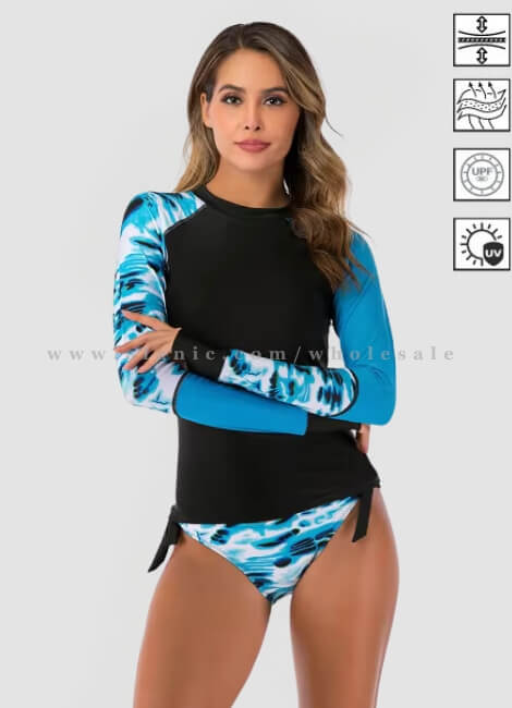 full sleeve printed rash guard for women supplier