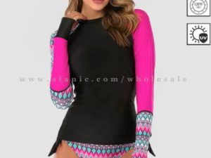 pink & black upf 50 womens rash guard vendor
