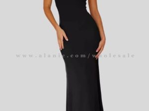 black square neck long tank dress wholesaler