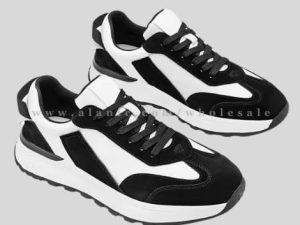 black & white lightweight running shoe in bulk