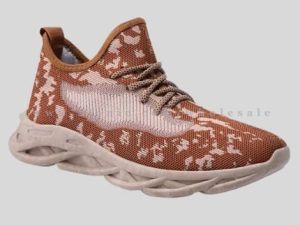 brown camo printed running shoe supplier