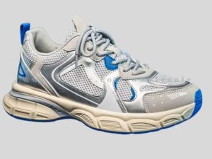 grey & blue running shoe in bulk