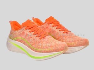 orange breathable mesh running shoe vendor