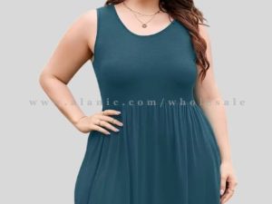 plus size round neck tank dress vendor