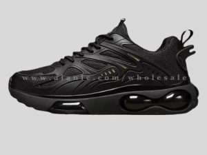 pure black soft sole running shoe wholesaler