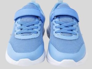 sky blue velcro running shoe in bulk