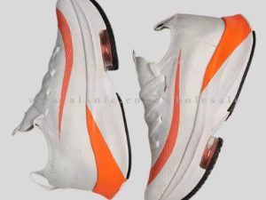 wholesale white & orange air pocket running shoe
