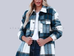 blue oversize womens flannel shirt manufacturer