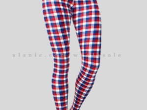 blue red & white flannel leggings supplier