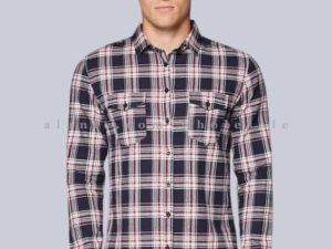 dark blue mens flannel shirt supplier