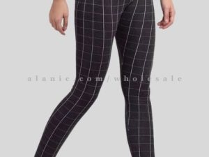 wholesale matte black flannel leggings