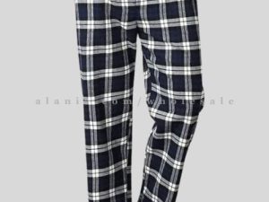 navy blue & white mens flannel pajama supplier