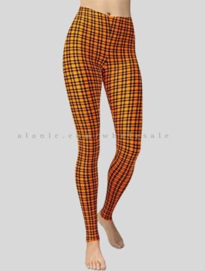 orange & black flannel leggings manufacturer