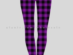 purple & black flannel leggings wholesaler