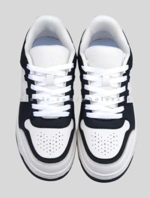 white & blue sneakers with mesh wholesaler