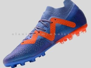 wholesale blue & orange sports shoes with spikes