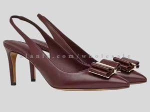 brown designer mid t-bar heels in bulk