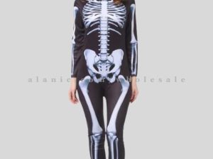 wholesale full sleeve skeleton costume for women