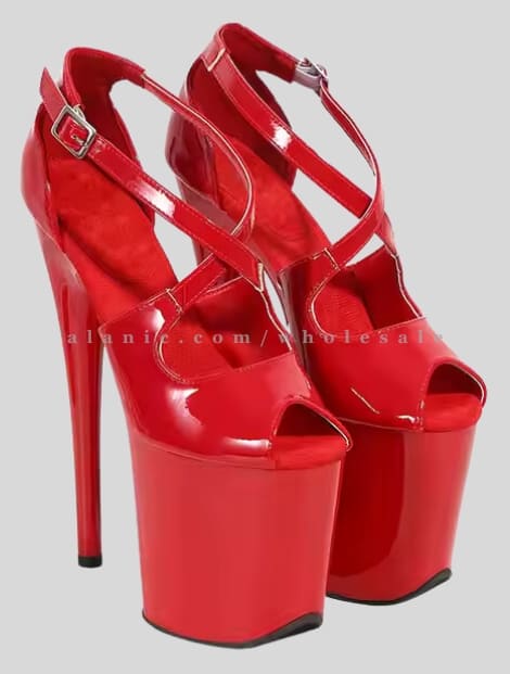 red high platform t-bar heels wholesaler