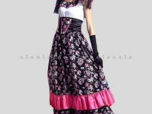 skull printed halloween costume for women vendor