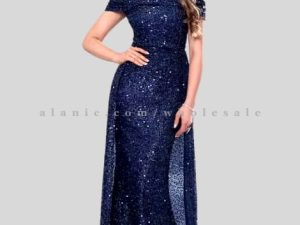 off shoulder sequined halter prom maxi dress in bulk