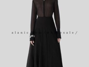 black a-line midi skirt for women vendor