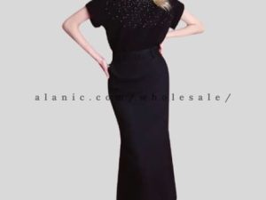 black long skirt with waistband supplier