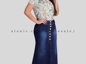 dark blue plus size women jeans skirt manufacturer