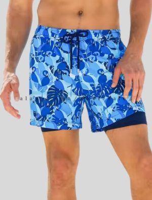 blue printed mens short vendor