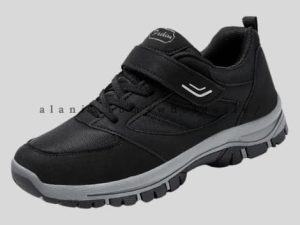 black walking shoes with velcro wholesaler