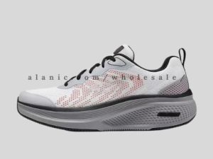white & grey mesh added walking shoes vendor