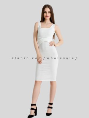 white square neck bodycon dress manufacturer