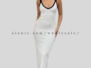 white with black border bodycon dress bulk