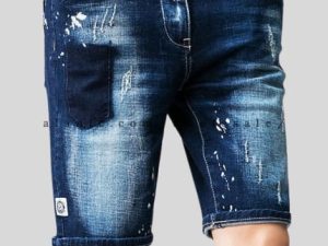 dark blue baggy denim jorts for men manufacturer
