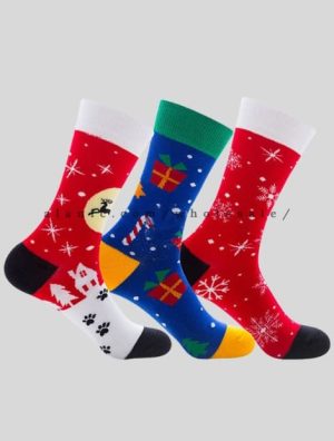 printed christmas socks for women wholesaler