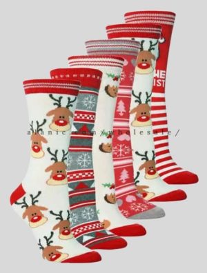 womens anti-bacterial christmas socks in bulk