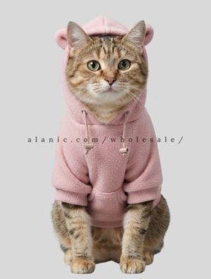 pink fleece hoodie for cat manufacturer