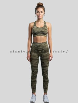 wholesale camo printed sports bra and leggings set