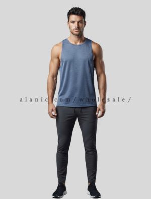 relaxed-fit crew-neck gym tank top and joggers supplier