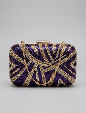 wholesale rhinestone-embellished sequin box clutch