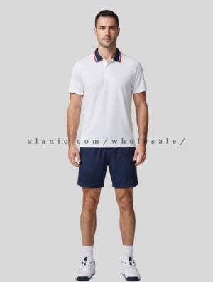 wholesale structured collar polo shirt with pickleball shorts
